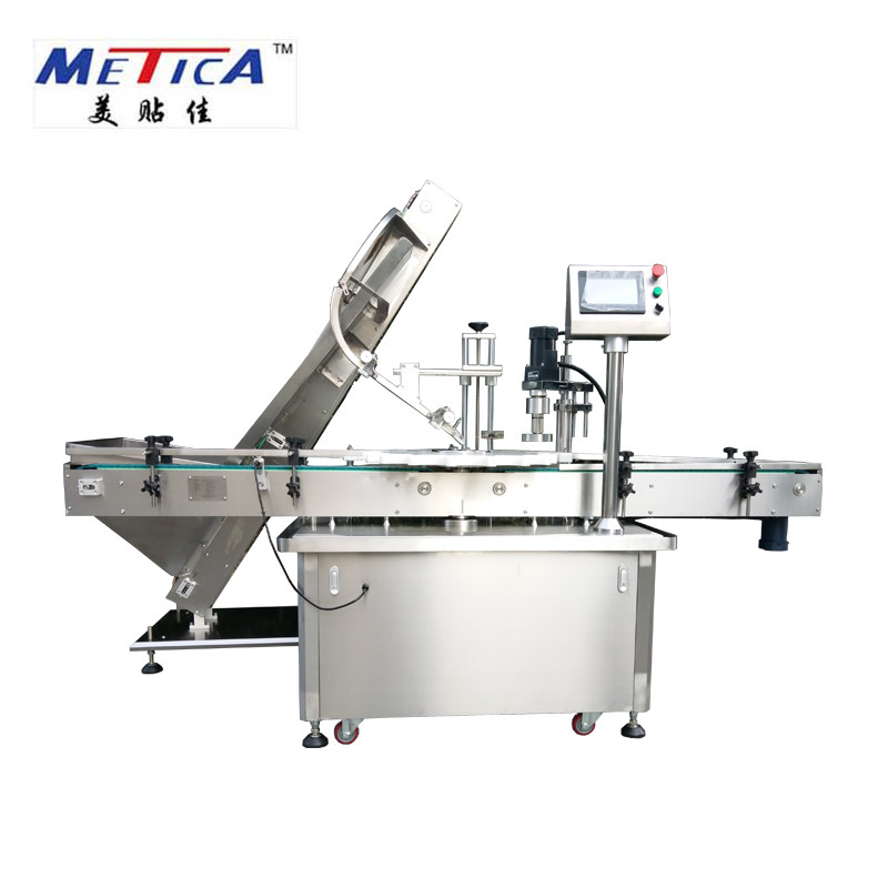 Tipo rotatorio automatico sigillamento automatico della bottiglia di vetro e tappatrice 2000bph