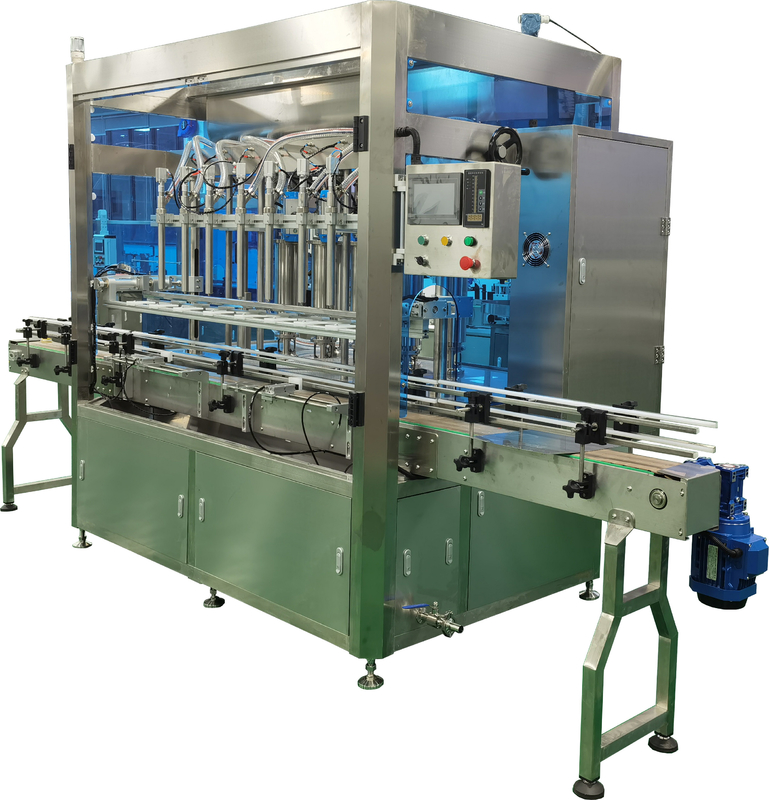 Macchina di riempimento automatico di bottiglie di salsa da 500 kg con sistema di controllo PLC e servomotore a motore