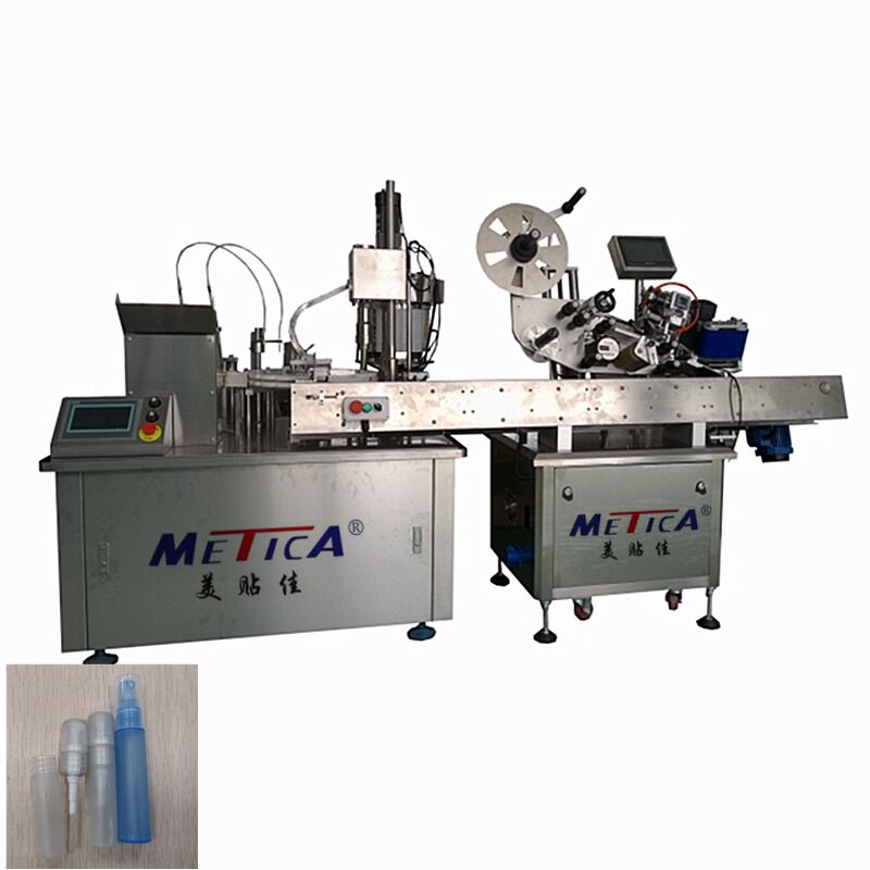 Macchina automatica per il riempimento di profumi da 1-3 ml con tappo e etichettatura per bottiglie di campione