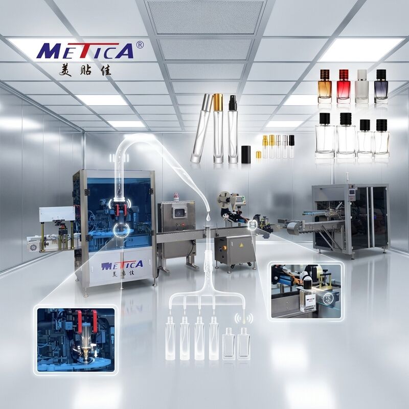 Macchina di riempimento automatico di bottiglie di profumi 1200-1800BPH