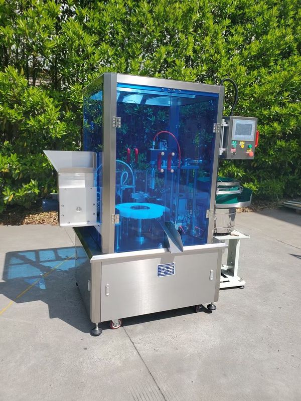 Riempitrice e tappatrice automatica per spruzzatore a penna 220V 50Hz 2kW con volume di riempimento 1500-2000BPH e 5-50ml