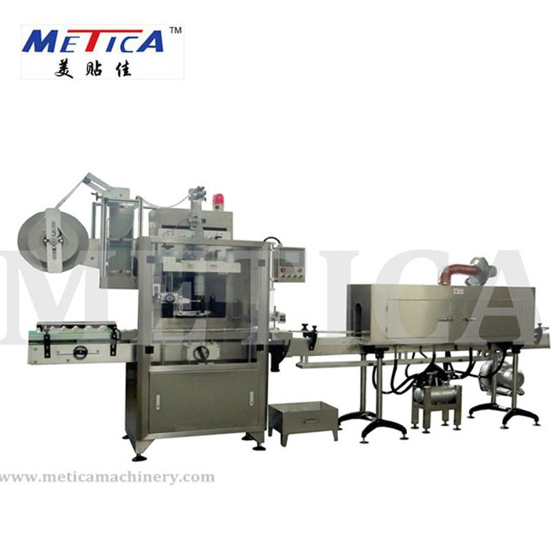 Automatic Bottle And Can Film Sleeve Shrink Labeling Machine With Steam Shrink Tunnel Bottle Labeling Machine