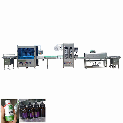 linea di produzione della bottiglia di 10ml Cbd Vial Oil Filling Machine d'etichettatura di coperchiamento