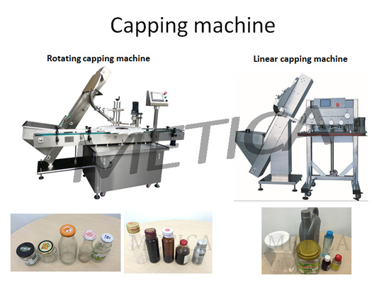 Tipo rotatorio automatico sigillamento automatico della bottiglia di vetro e tappatrice 2000bph
