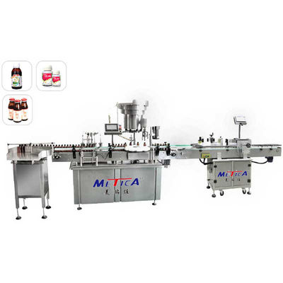 Macchina di riempimento monoblocco completamente automatica da 3 kW con tappo a vite per sciroppo
