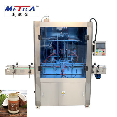 Macchina di rifornimento di vetro del barattolo dell'olio di cocco 220V 1000bph-1500bph